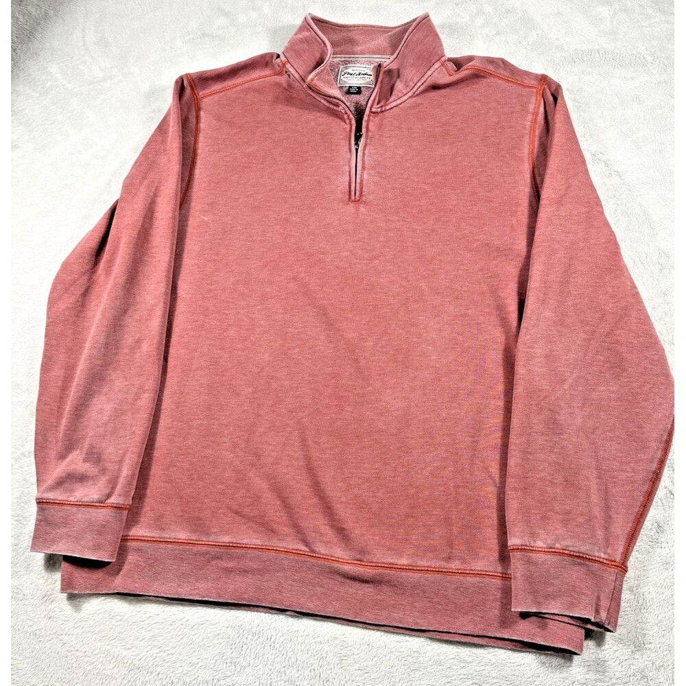 Flag & Anthem Mens XXL Red Quarter Zip Front Pullover  Very Soft